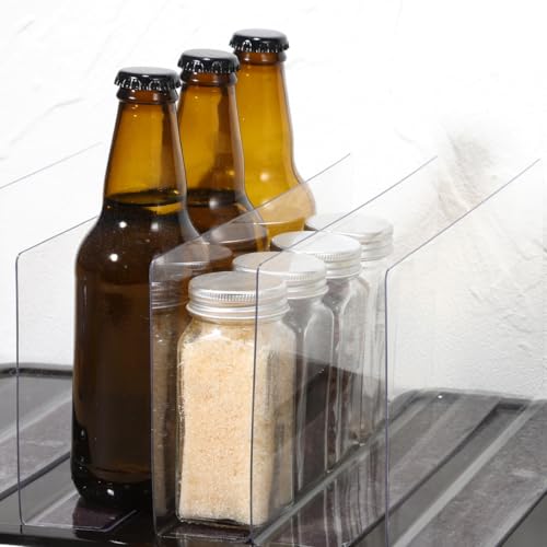 Baluue 6 Pack Clear Magnetic Shelf Dividers PVC Plastic L Shaped Separators 12cm Tall Shelf Divider for Wire Shelving Closet Organization Retail Display Rack Cabinet Goods Bins - Image 4