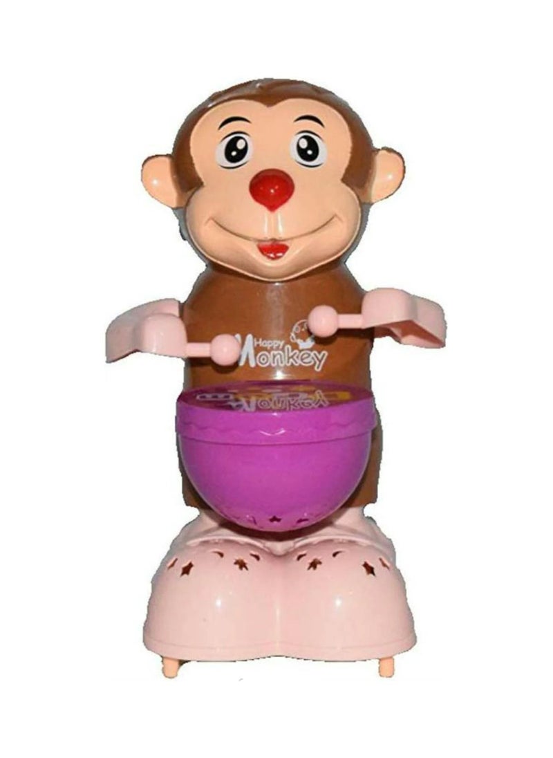 Toy Box - Battery Operated Drummer Monkey Toy With Light Music and 360 Degree Rotation - Image 1