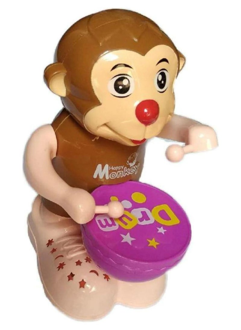 Toy Box - Battery Operated Drummer Monkey Toy With Light Music and 360 Degree Rotation - Image 1