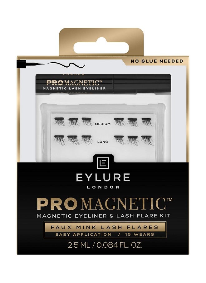 EYLURE - Promagnetic Magnetic Eyeliner And False Lashes Kit, Faux Mink Flares, Medium And Long, No Glue Needed - Image 1