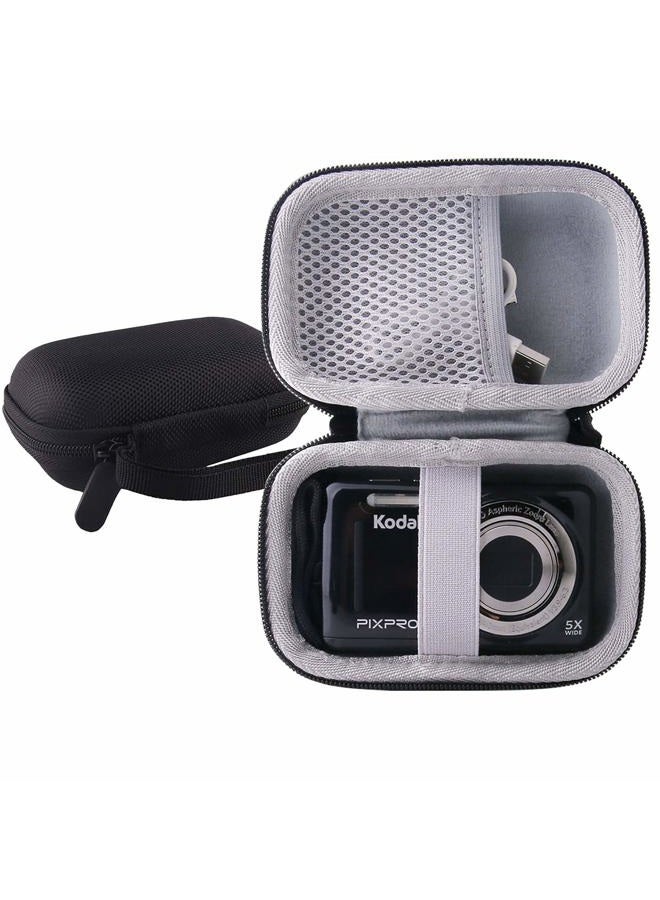 WERJIA حافظة سفر صلبة من EVA لكاميرا Kodak PIXPRO Friendly Zoom FZ55/FZ53/FZ43/FZ45 الرقمية (أسود) - Image 1