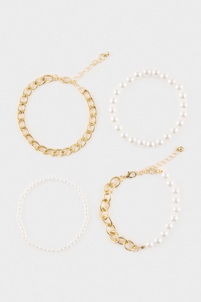 DeFacto Gold Woman Woman 4 Piece Bracelet Set Casual - Image 3