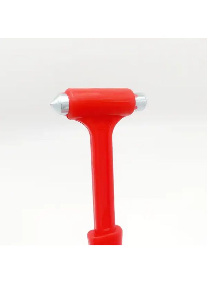 Red Portable 2 In 1 Emergency Car Safety Hammer With Ergonomic Grip - Image 5