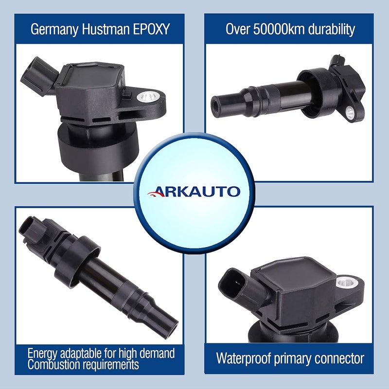 ARKAUTO 4PCS Ignition Coil Set for Dodge, Hyundai, Kia - ARK-IG652 - Image 2