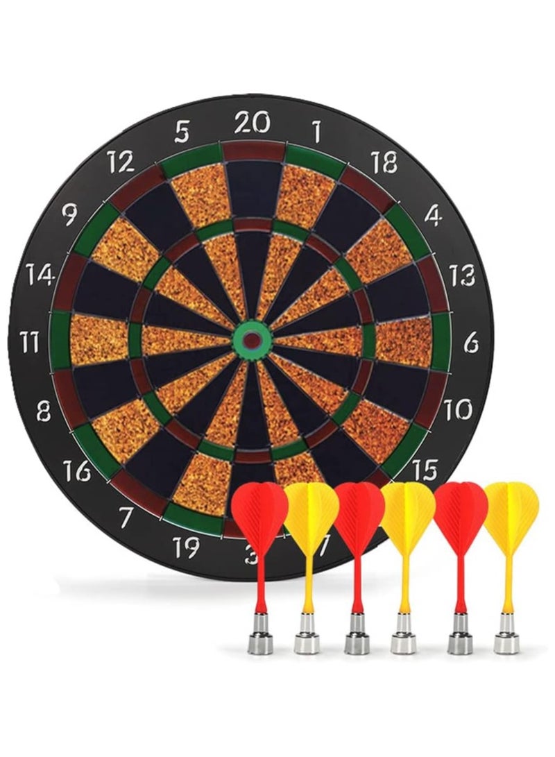 Professional Magnetic Dart Board Set with 6pcs Magnetic Darts, Excellent Dartboard Game for Adults and Kids, Suitable Indoor Games & Party Games for Family and Friends - Image 1