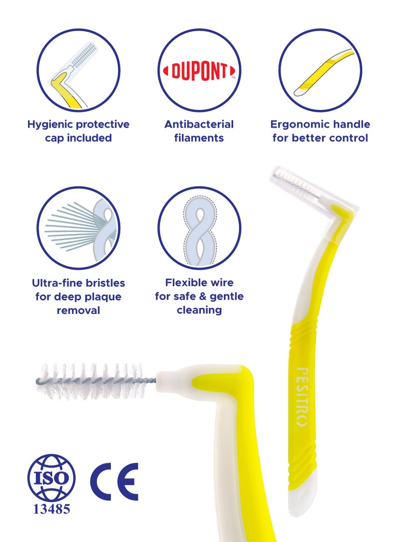 PESITRO ANGLE Interdental Brush Size 4 (1.3 mm) | Gentle Precision Cleaning for Braces & Gum Care - Image 2