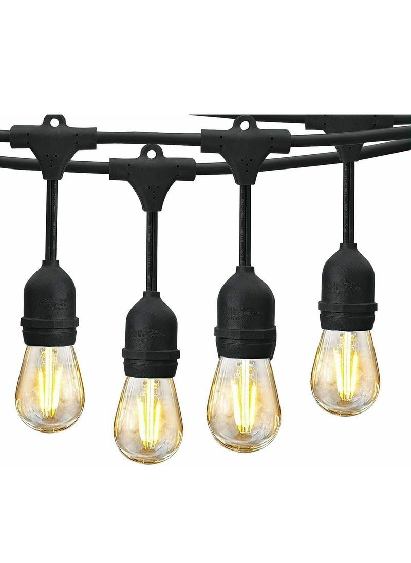 Next Life - 33 FT Outdoor String Light with 20 Weatherproof Hanging Sockets and lamps, Heavy Duty Decorative Cafe Patio Lights for Garden - Image 1