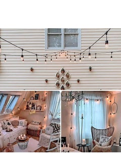 Next Life 33 FT Outdoor String Light with 20 Weatherproof Hanging Sockets and lamps, Heavy Duty Decorative Cafe Patio Lights for Garden  - Image 3