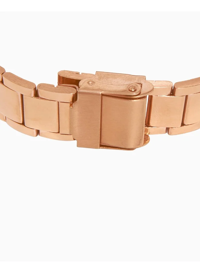 Chumbak TEAL BY CHUMBAK Women's Analog Rose Gold Metal Watch | Stainless Steel Link Strap (Carnival Cat)