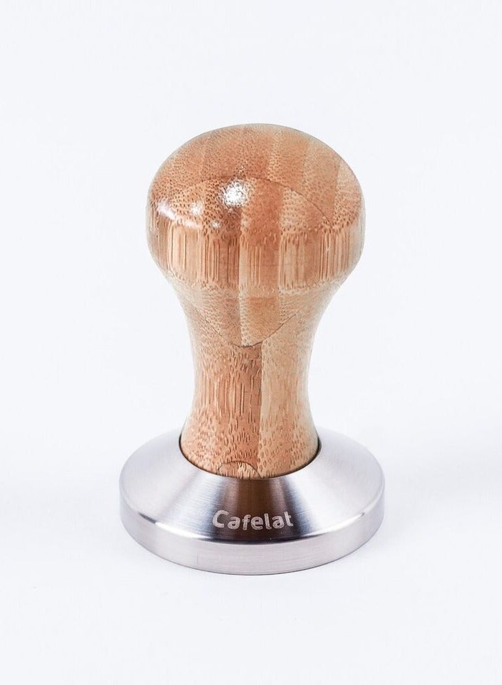 Cafelat Espresso Tamper, Bamboo Wood Handle - 53mm - Image 2