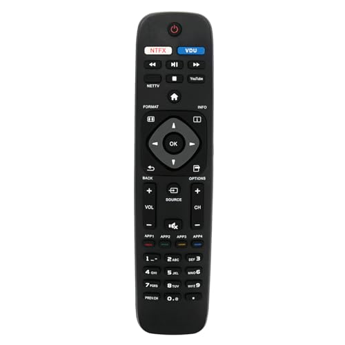 WINFLIKE Smart TV Remote Control Replace NH500UP Fit for Philips Smart LED LCD HDTV TV with Vudu YouTube APP Keys 32PFL4902/F7 40PFL4901/F7 55PFL6902/F7 50PFL5601/F7 65PFL5602/F7 43PFL4901/F7 - Image 1