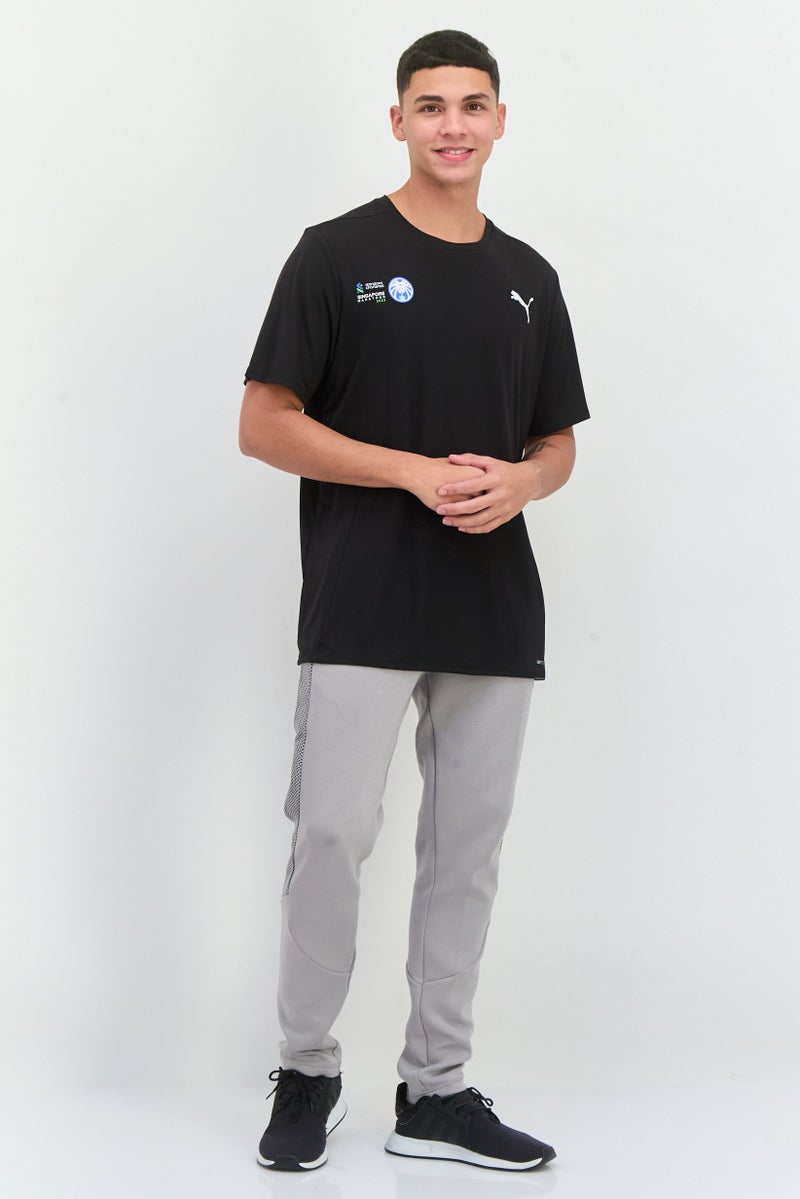 PUMA Men Sportswear Fit Short Sleeve Running T-Shirt, Black - Image 4