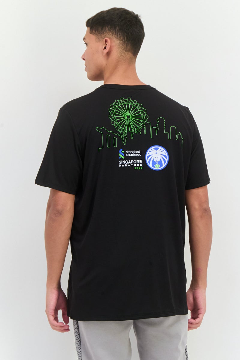 PUMA Men Sportswear Fit Short Sleeve Running T-Shirt, Black - Image 2