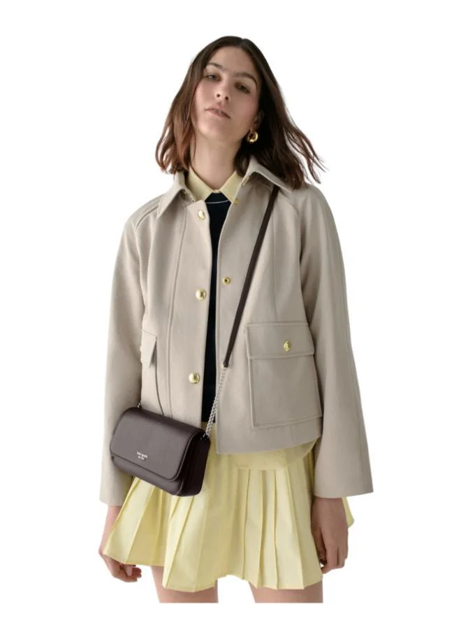 Kate Spade Ava Pebbled Leather Flap Chain Wallet