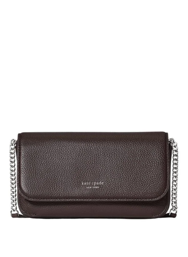 Kate Spade Ava Pebbled Leather Flap Chain Wallet