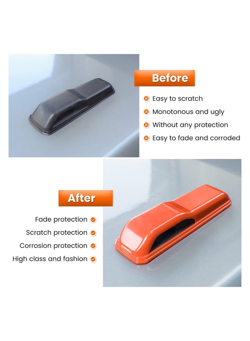 Bukela Exterior Hood Bonnet Cover Trim for Jeep Wrangler JL JLU Sports Sahara Freedom Rubicon Unlimited Gladiator JT 2018-2022 2-Door 4-Door (Orange, 2 Pieces) - Image 2