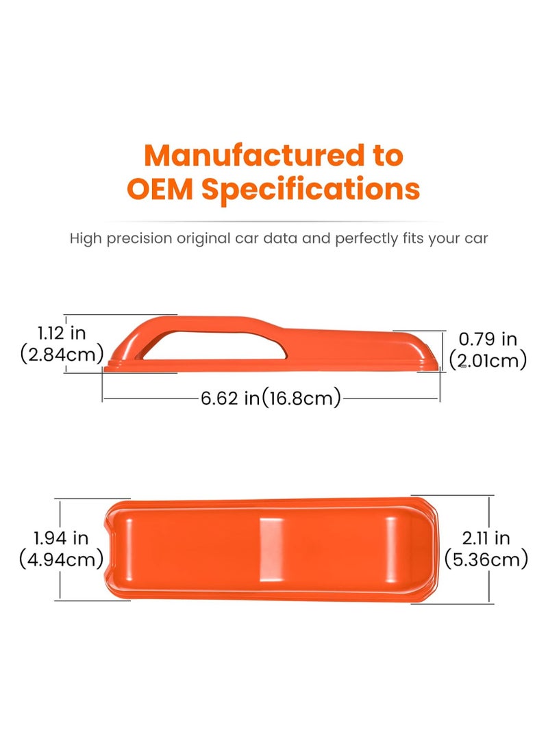Bukela Exterior Hood Bonnet Cover Trim for Jeep Wrangler JL JLU Sports Sahara Freedom Rubicon Unlimited Gladiator JT 2018-2022 2-Door 4-Door (Orange, 2 Pieces) - Image 3
