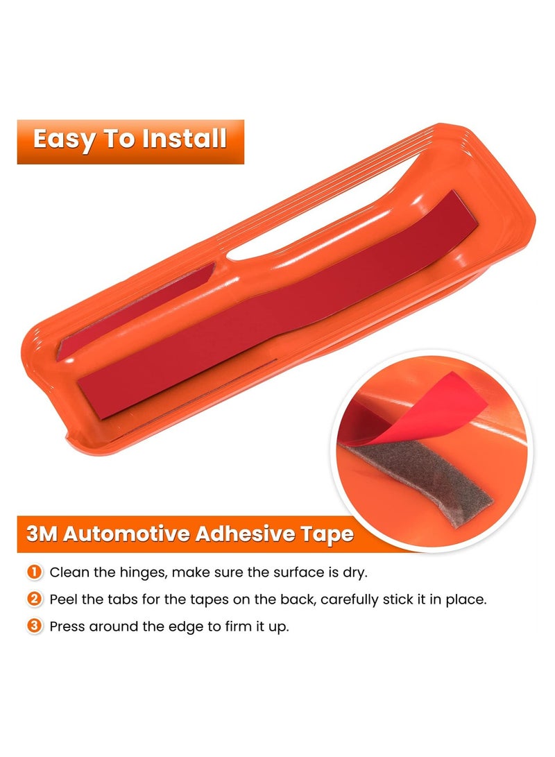 Bukela Exterior Hood Bonnet Cover Trim for Jeep Wrangler JL JLU Sports Sahara Freedom Rubicon Unlimited Gladiator JT 2018-2022 2-Door 4-Door (Orange, 2 Pieces) - Image 5