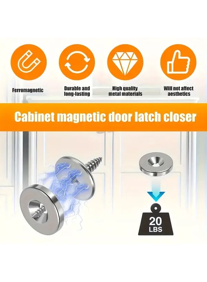 6 Sets 18 Pcs Cabinet Door Magnetic Closure Metal Snap Concealed Hidden Latch - Image 5