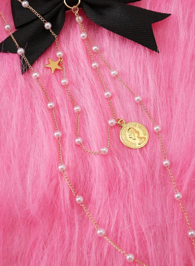 Take Two  Bow Hair Clip with Chain for Women | Best Price UAE