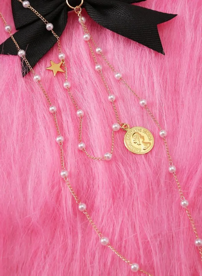 Take Two  Bow Hair Clip with Chain for Women | Best Price UAE