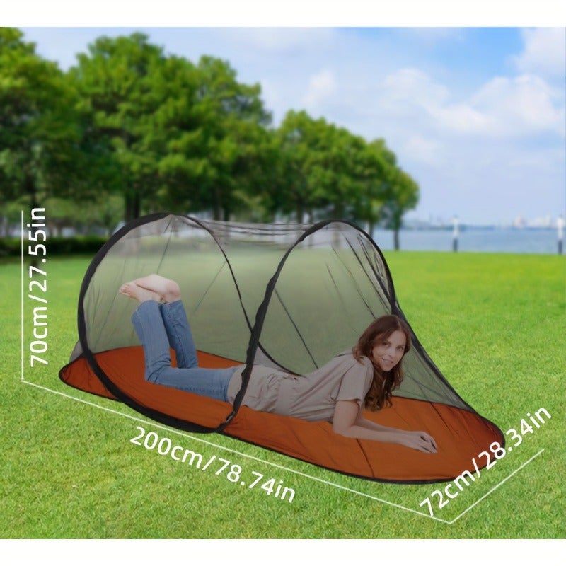 Portable Mosquito Net for Camping and Outdoor Adventures - Easy Setup, No Installation Required, Breathable Polyester Fabric, Perfect for Travel, Parties, and Backyard Fun