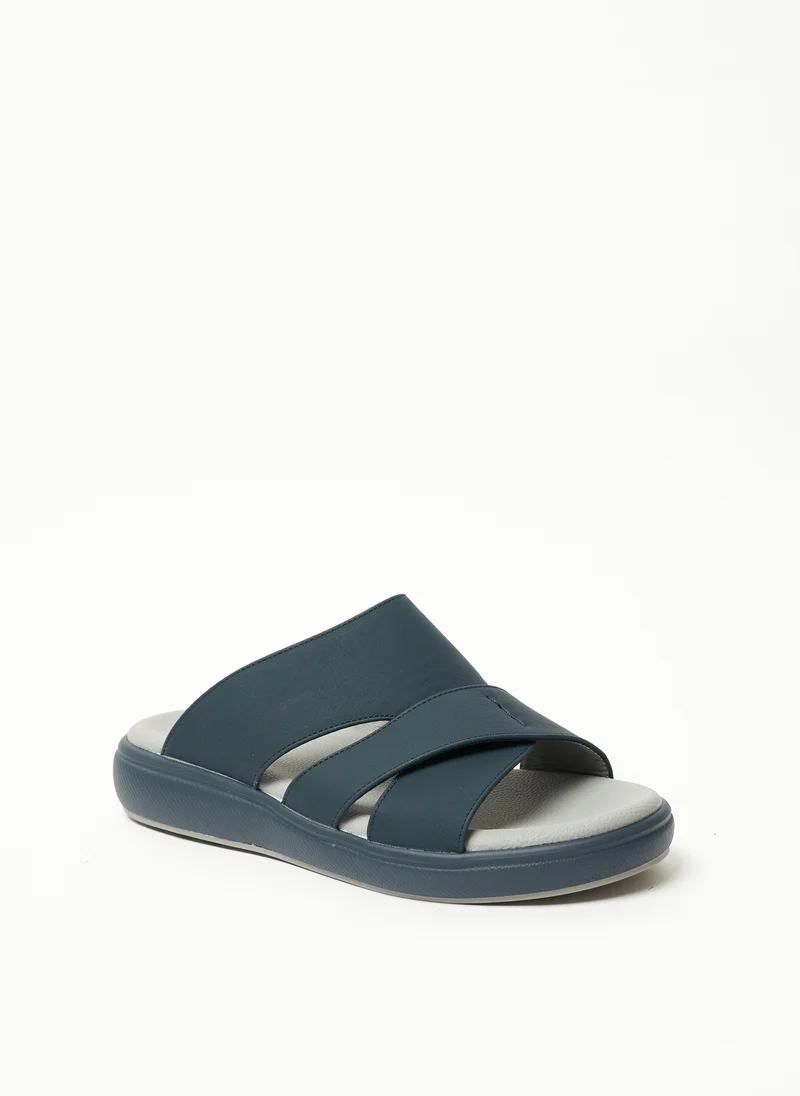 جيومني صندل عربي تقليدي للرجال - تصميم مريح من الجلد سهل الارتداء - مثالي للارتداء اليومي والمناسبات - زيتوني