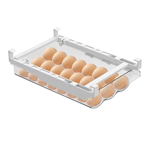 Lechay Egg Holder For Refrigerator，Mini Fridge Drawer Organizer Egg Storage Bin Clear Egg Tray Clear Plastic Storage Container - Image 1