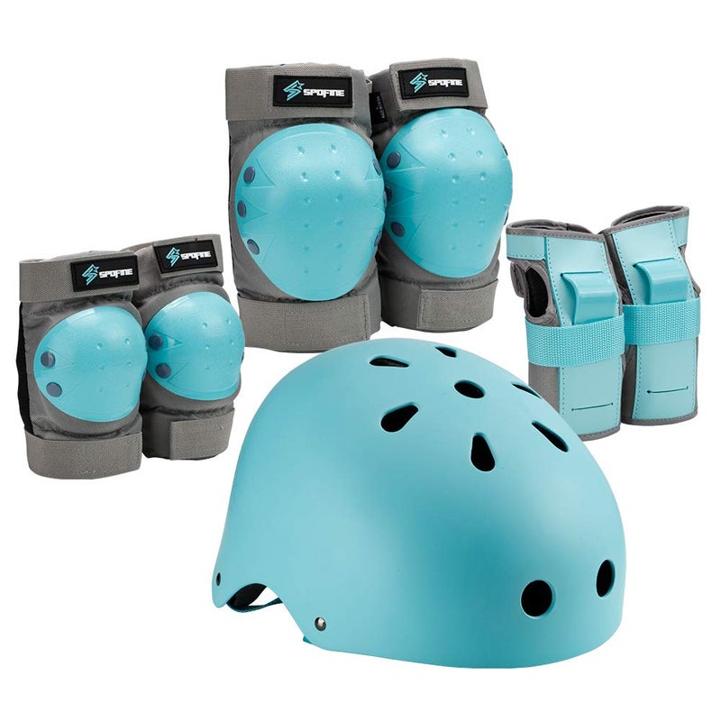 S SPOFINE Kids Bike Helmet, Toddler Helmet for Youth Adult, Knee Pad Elbow Pad Wrist Guard Protective Gear Set for Skateboard, Bike, Skating, Cycling - Image 1