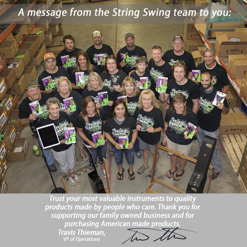 String Swing Horizontal Wall Mount Trumpet Holder - Stand for all Trumpets Including Piccolo and Pocket Trumpet - Musical Instruments Safe without Hard Cases - Made in USA - Image 4