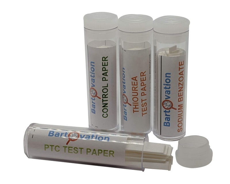 Bartovation Super Taster Test Genetics Lab Kit with Instructions, Phenylthiourea (PTC), Sodium Benzoate [Each Vial Includes 100 Paper Strips] - Image 2
