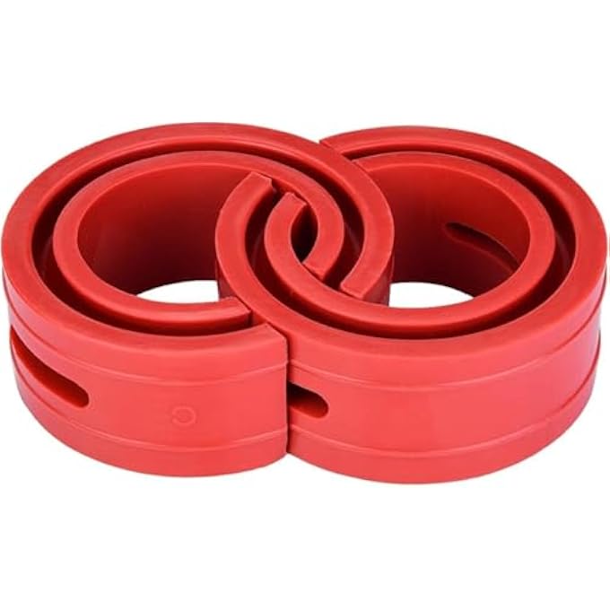 Unity Shock Absorber 2Pc Car Shock Absorber Buffer Spring Bumper Cushion Red Tpe Type AFCE Red - Image 1
