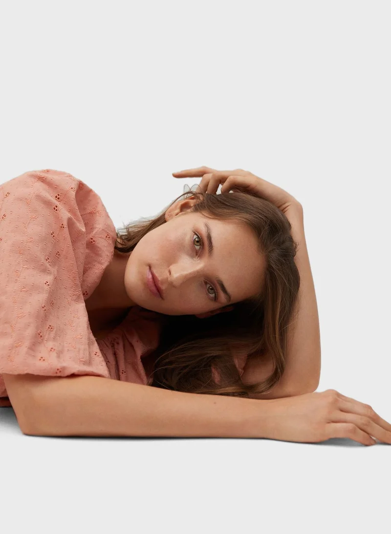 MANGO Balloon Sleeve Top