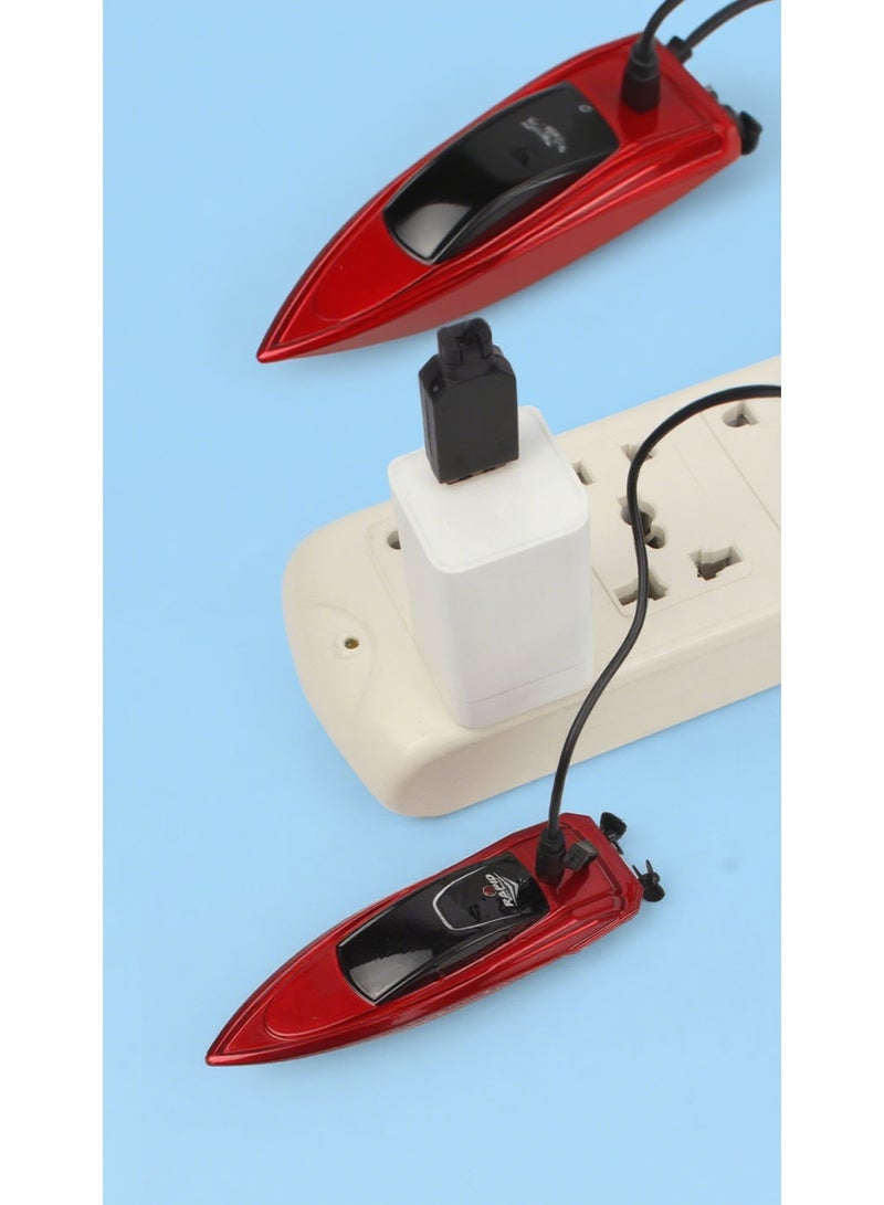 HALAMODO 【Mini RC Boat】Wireless Remote Control Speed Boat Auto-Flipping Toy Ship | For Kids Aged 6+ | Dual Motor Powerful Drive | 2.4G Anti-Interference Signal | Waterproof Sealed Structure | Premium Car Paint With UV Coating | 15-Min Charge For 12-Min Play | 20M Control Range | Compact For Bathtub/Kiddie Pool | Auto Power-On Safety Design | Low Battery Indicator - Image 1