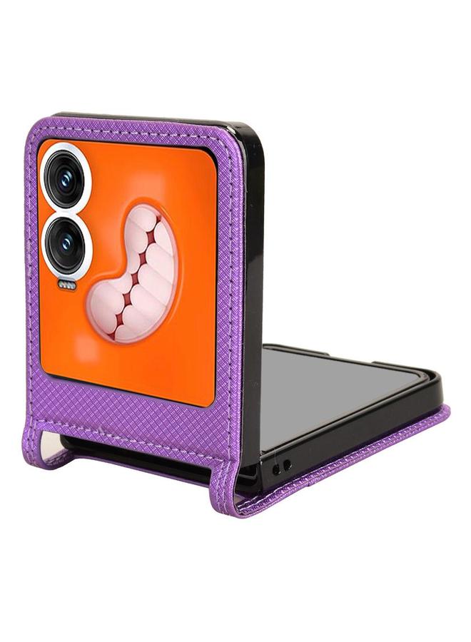 اس-توب جراب هاتف Infinix Zero Flip مصنوع من الجلد بتصميم ماسي - Image 4