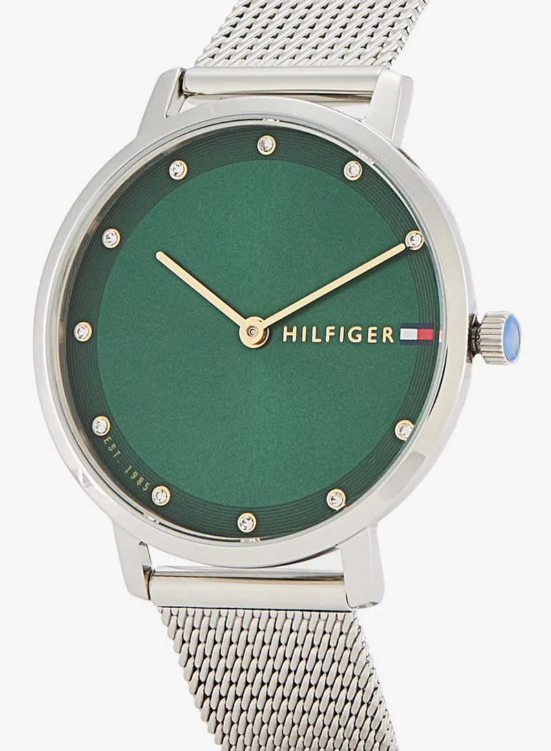 TOMMY HILFIGER 2-Hand Womens Quartz Movement Watch With Silver Stainless Steel Mesh Bracelet - 1782762