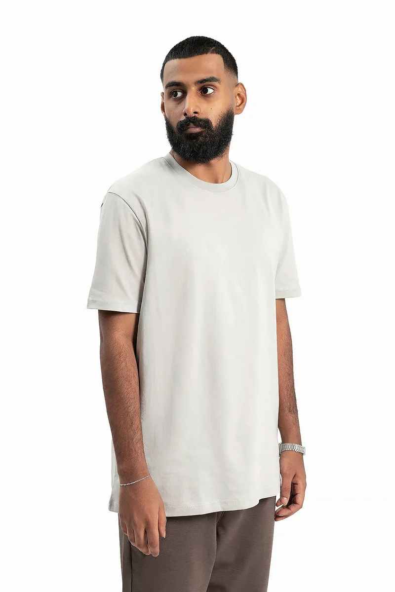 Wecre8 Men Gray T-Shirt by WECRE8