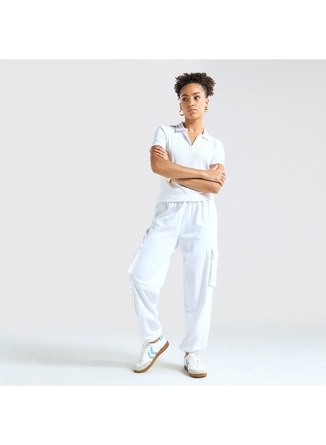 سبلاش فيڤ بلوزة بأكمام قصيرة وبنطال كارجو - Image 4