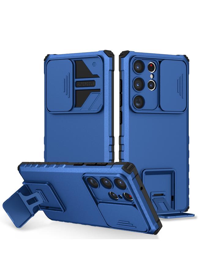 اس-توب جراب لهاتف Samsung Galaxy S23 Ultra 5G مع حامل مجسم وغطاء منزلق للكاميرا - Image 1