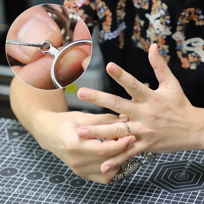 PHYHOO Ring Sizer Measuring Tool Metal Ring Mandrel Ring Measurer and Ring Sizer Women Men Ring Sizing Kit Finger Ring Size Measure Jewelry Measurement - Image 4