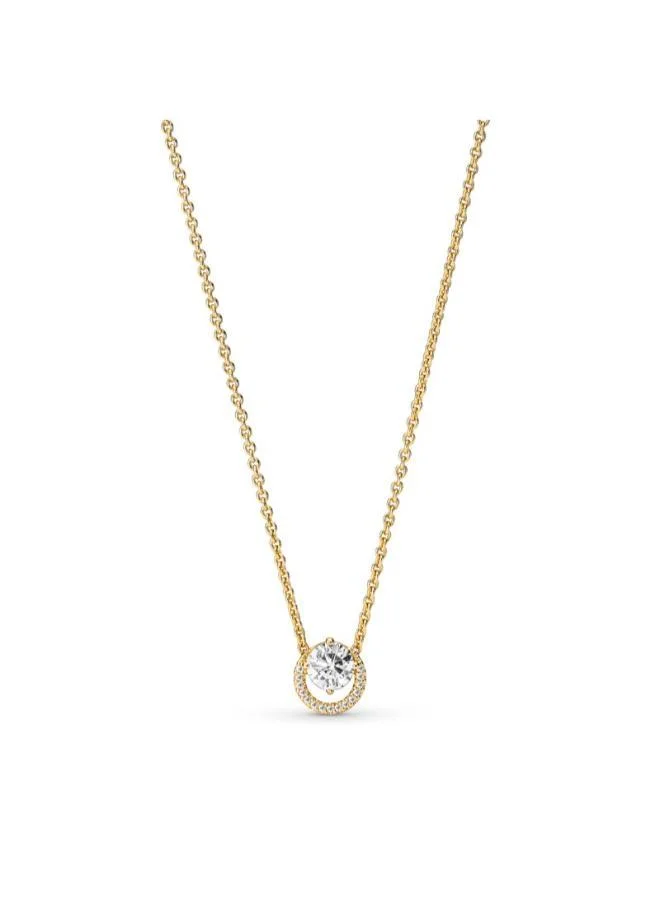 باندورا 14k Gold-plated collier with clear cubic zirconia