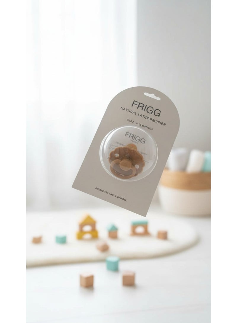 FRIGG Natural Latex Baby Pacifier | Size 2 (6–18 Months) | BPA-Free, Orthodontic Soother | Designed & Made in Denmark - Image 2