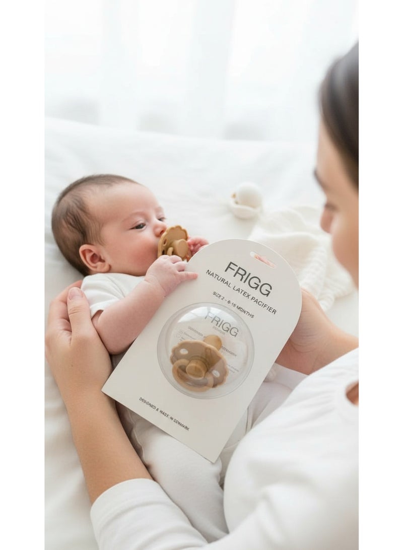 FRIGG Natural Latex Baby Pacifier | Size 2 (6–18 Months) | BPA-Free, Orthodontic Soother | Designed & Made in Denmark - Image 3