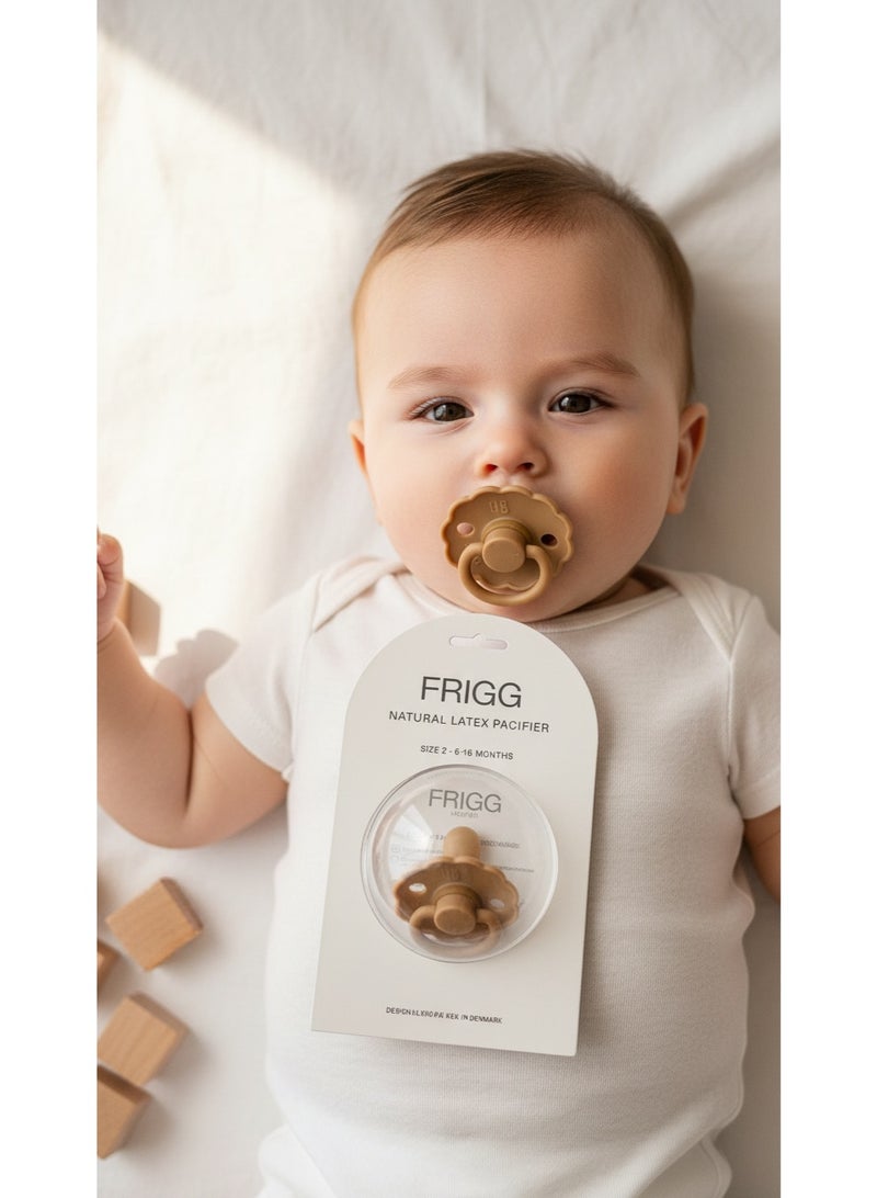 FRIGG Natural Latex Baby Pacifier | Size 2 (6–18 Months) | BPA-Free, Orthodontic Soother | Designed & Made in Denmark - Image 4