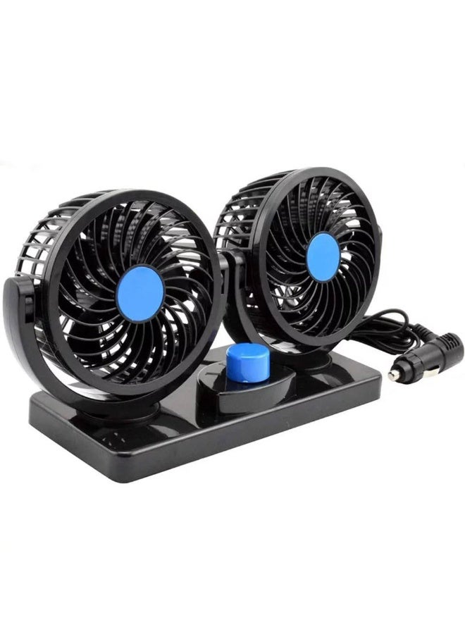 Double Head Car Fan – 5-Blade Powerful Cooling Fan for Vehicles M - Image 4