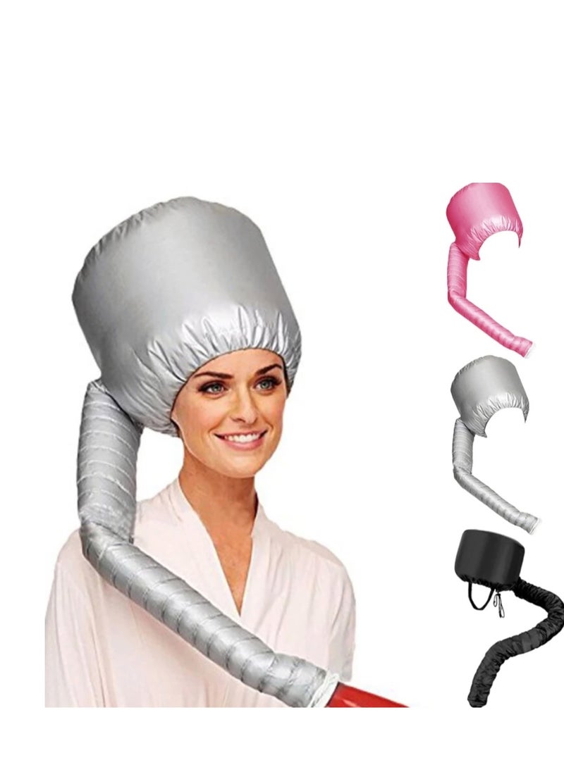 BLUE CORAL Soft Bonnet Hood Hairdryer Attachment, Adjustable Hooded Bonnet for Hand Held Hair Dryer - Drying Styling Curling Deep Conditioning (Pink)  - Image 4
