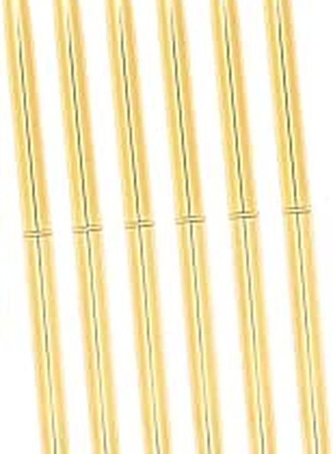 6Pcs Dual Metal Ballpoint Pen Gold Finish Lightweight For School Office Comfortable Writing - Image 1