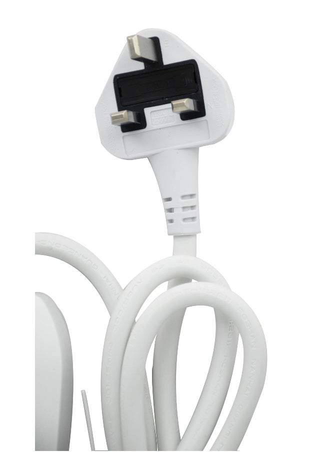 Unipower Unipower 3 in 1,Power Strips EX-1762 Extension Cord with 3 way Outlets, Universal Plug Adapter with Safety Shutters, Charging Socket with 1.5 meter Heat resistant Extension Cord (White) ESMA approved  - Image 5