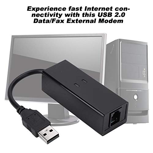 Thincol 56K USB Modem External RJ11 to USB Adapter, V.92 Dial Up Fax Modem Multifunctional Data Modem for 64Bit WIN10/WIN8.1/WIN8/WIN7 - Image 2