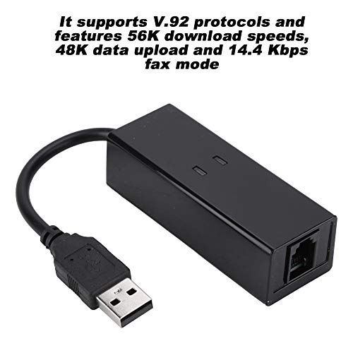 Thincol 56K USB Modem External RJ11 to USB Adapter, V.92 Dial Up Fax Modem Multifunctional Data Modem for 64Bit WIN10/WIN8.1/WIN8/WIN7 - Image 3